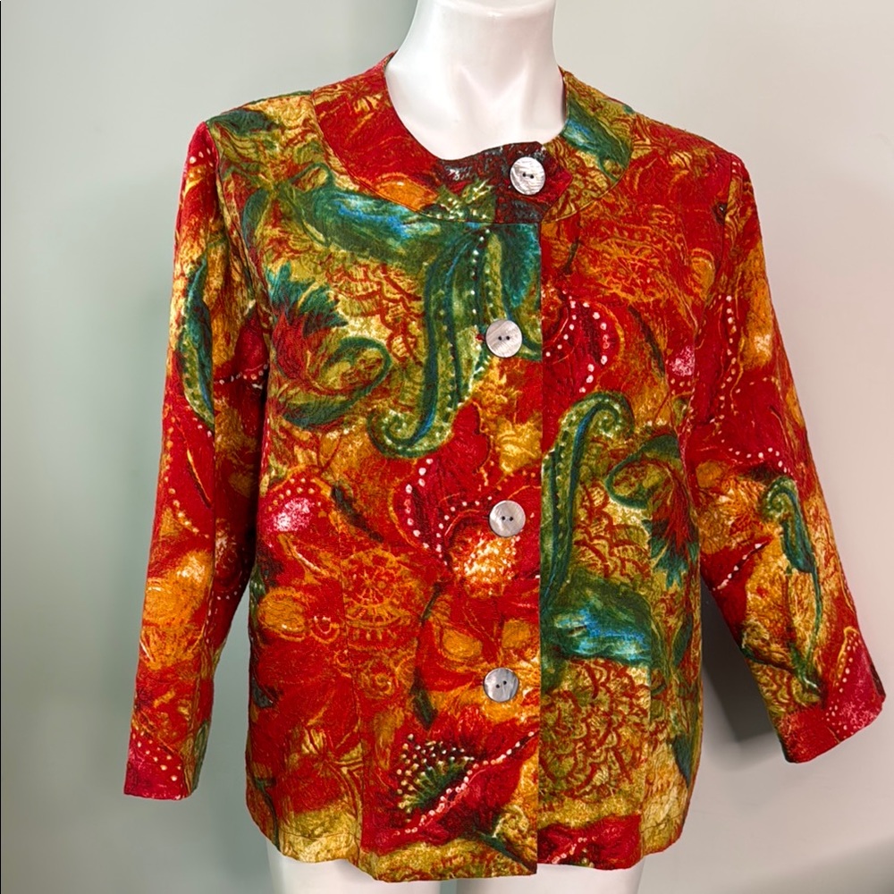 Coldwater Creek Cotton Bright Jacket size EUCv